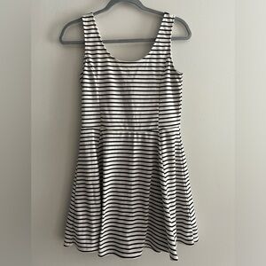 Black and white stripe summer dress